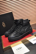 UGG Black High-Top Lace-Up Sneakers with Fuzzy Lining