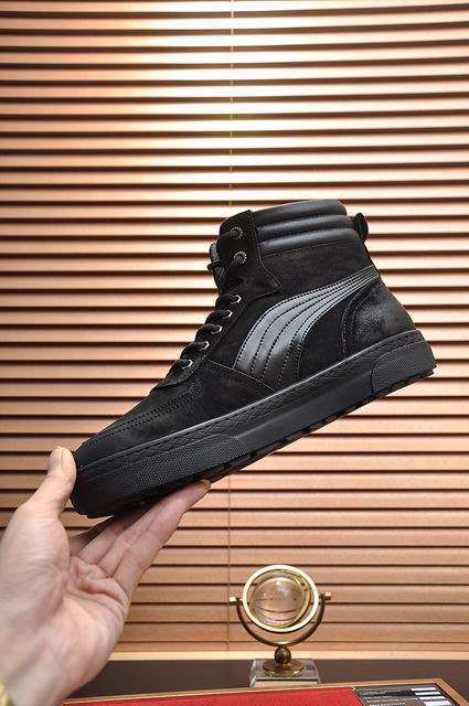 UGG Black High-Top Lace-Up Sneakers with Fuzzy Lining