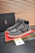 UGG Grey High-Top Sneakers with Beige Lug Sole