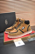 UGG Tan High-Top Sneakers with Beige Lug Sole