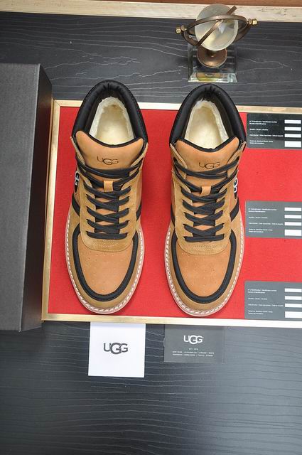 UGG Tan High-Top Sneakers with Beige Lug Sole
