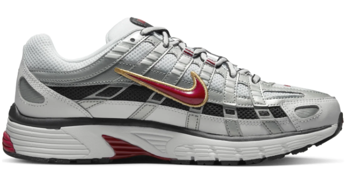 Nike P-6000 CNPT Women's Sneakers – Metallic Silver / Red