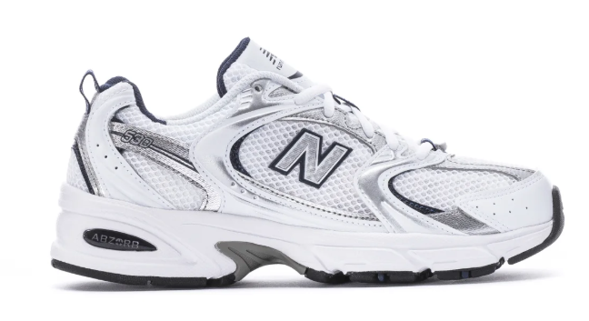 New Balance 530 Women's Wide Sneakers – White & Silver