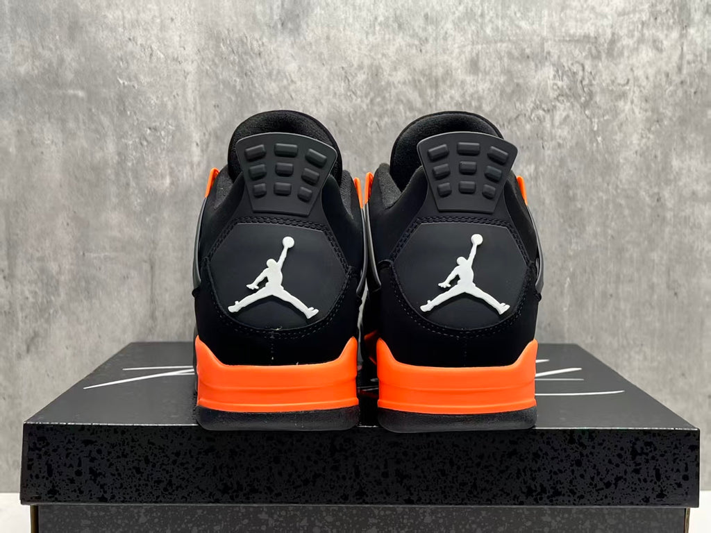 AJ4 Black & Orange Sneakers