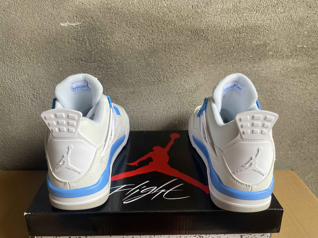 Air Jordan 4 White & Light Blue Sneakers