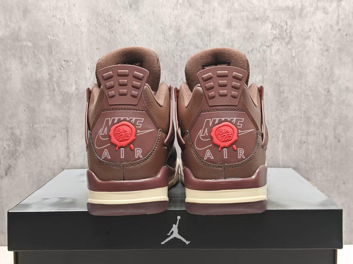 AJ4 Brown & Burgundy Sneakers