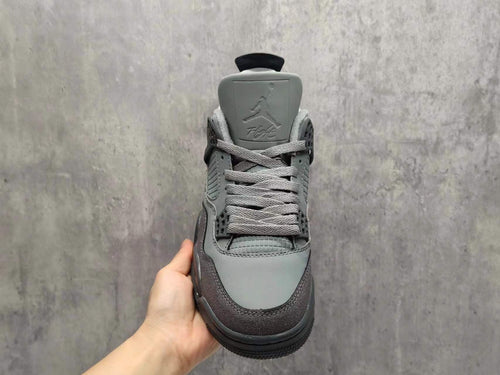 AJ4 Grey & Charcoal Sneakers